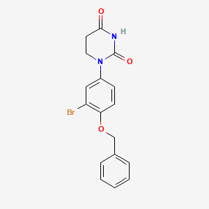 molecular formula C17H15BrN2O3 B13490118 1-(4-Benzyloxy-3-bromo-phenyl)hexahydropyrimidine-2,4-dione 