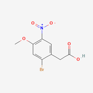 molecular formula C9H8BrNO5 B13490140 2-(2-Bromo-4-methoxy-5-nitrophenyl)acetic acid 