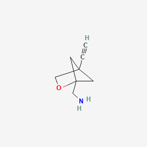 molecular formula C8H11NO B13490144 1-{4-Ethynyl-2-oxabicyclo[2.1.1]hexan-1-yl}methanamine CAS No. 2792185-39-6