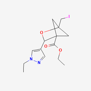 ethyl 3-(1-ethyl-1H-pyrazol-4-yl)-1-(iodomethyl)-2-oxabicyclo[2.1.1]hexane-4-carboxylate