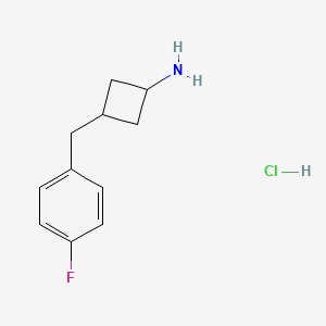 3-[(4-fluorophenyl)methyl]cyclobutan-1-amine hydrochloride, Mixture of diastereomers