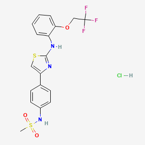 N-[4-(2-{[2-(2,2,2-trifluoroethoxy)phenyl]amino}-1,3-thiazol-4-yl)phenyl]methanesulfonamide hydrochloride