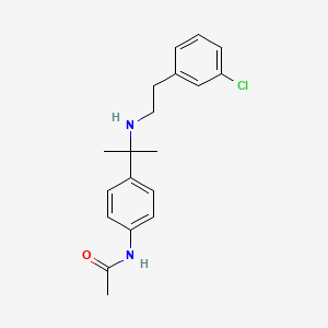 molecular formula C19H23ClN2O B13490200 N-[4-(2-{[2-(3-chlorophenyl)ethyl]amino}propan-2-yl)phenyl]acetamide 