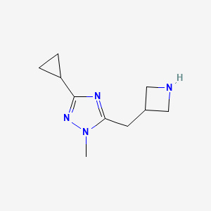 molecular formula C10H16N4 B13490208 5-(Azetidin-3-ylmethyl)-3-cyclopropyl-1-methyl-1h-1,2,4-triazole 