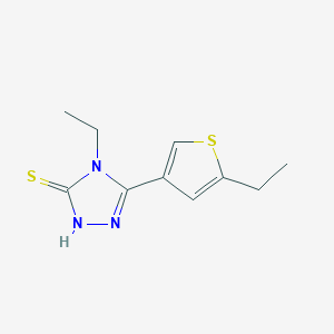 molecular formula C10H13N3S2 B1349025 4-ethyl-5-(5-ethylthien-3-yl)-4H-1,2,4-triazole-3-thiol CAS No. 438230-04-7