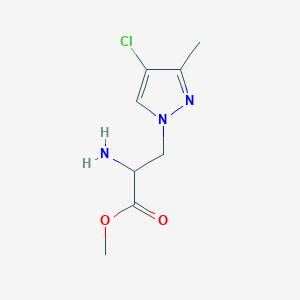 Methyl 2-amino-3-(4-chloro-3-methyl-1h-pyrazol-1-yl)propanoate