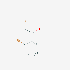 molecular formula C12H16Br2O B13490296 1-Bromo-2-(2-bromo-1-(tert-butoxy)ethyl)benzene 