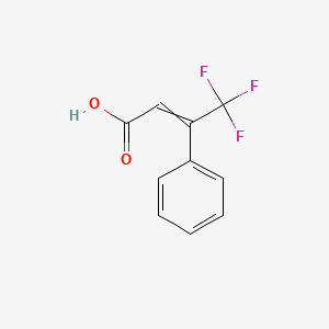 molecular formula C10H7F3O2 B1349031 4,4,4-三氟-3-苯基丁-2-烯酸 CAS No. 2143-93-3
