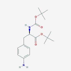 tert-butyl (2R)-3-(4-aminophenyl)-2-{[(tert-butoxy)carbonyl]amino}propanoate