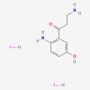 3-Amino-1-(2-amino-5-hydroxyphenyl)propan-1-one dihydroiodide