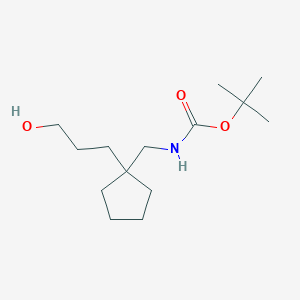 tert-butyl N-{[1-(3-hydroxypropyl)cyclopentyl]methyl}carbamate