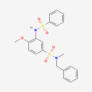 3-benzenesulfonamido-N-benzyl-4-methoxy-N-methylbenzene-1-sulfonamide