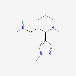 molecular formula C12H22N4 B13490333 methyl({[(2R,3S)-1-methyl-2-(1-methyl-1H-pyrazol-4-yl)piperidin-3-yl]methyl})amine 