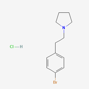 molecular formula C12H17BrClN B13490363 1-[2-(4-Bromophenyl)ethyl]pyrrolidine hydrochloride 