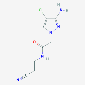 2-(3-Amino-4-chloro-1h-pyrazol-1-yl)-N-(2-cyanoethyl)acetamide