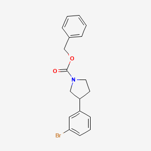 molecular formula C18H18BrNO2 B13490369 Benzyl 3-(3-bromophenyl)pyrrolidine-1-carboxylate 