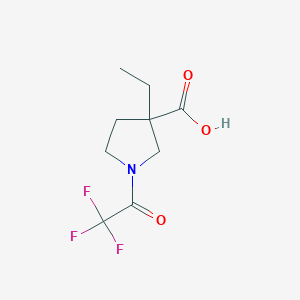 3-Ethyl-1-(2,2,2-trifluoroacetyl)pyrrolidine-3-carboxylic acid