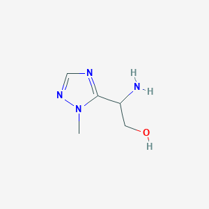 molecular formula C5H10N4O B13490390 2-Amino-2-(1-methyl-1h-1,2,4-triazol-5-yl)ethan-1-ol 