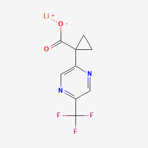 Lithium(1+) 1-[5-(trifluoromethyl)pyrazin-2-yl]cyclopropane-1-carboxylate