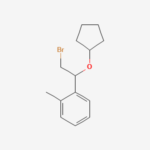 1-(2-Bromo-1-(cyclopentyloxy)ethyl)-2-methylbenzene