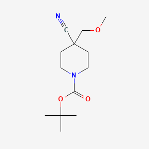 molecular formula C13H22N2O3 B13490432 Tert-butyl 4-cyano-4-(methoxymethyl)piperidine-1-carboxylate 