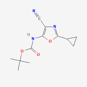 tert-Butyl (4-cyano-2-cyclopropyloxazol-5-yl)carbamate