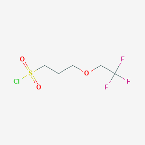 molecular formula C5H8ClF3O3S B13490466 3-(2,2,2-Trifluoroethoxy)propane-1-sulfonyl chloride 