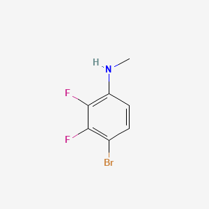 molecular formula C7H6BrF2N B13490478 4-bromo-2,3-difluoro-N-methylaniline 