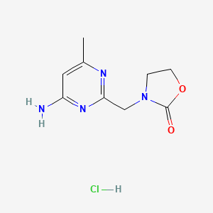 3-[(4-Amino-6-methylpyrimidin-2-yl)methyl]-1,3-oxazolidin-2-onehydrochloride