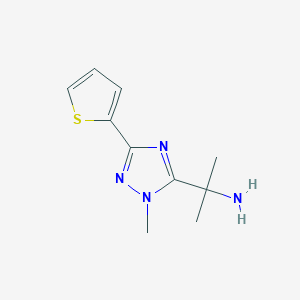 2-(1-Methyl-3-(thiophen-2-yl)-1h-1,2,4-triazol-5-yl)propan-2-amine