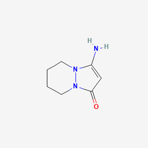 molecular formula C7H11N3O B13490508 1H-Pyrazolo[1,2-a]pyridazin-1-one,3-amino-5,6,7,8-tetrahydro- 