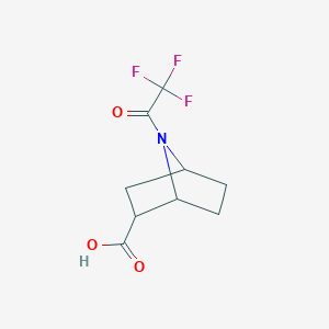 molecular formula C9H10F3NO3 B13490523 7-(2,2,2-Trifluoroacetyl)-7-azabicyclo[2.2.1]heptane-2-carboxylic acid 