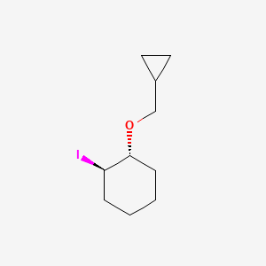 molecular formula C10H17IO B13490673 rac-(1R,2R)-1-(cyclopropylmethoxy)-2-iodocyclohexane, trans 