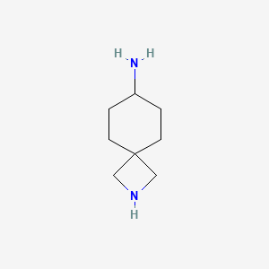 molecular formula C8H16N2 B13490686 2-Azaspiro[3.5]nonan-7-amine 