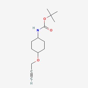 tert-butyl N-[(1r,4r)-4-(prop-2-yn-1-yloxy)cyclohexyl]carbamate, trans