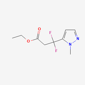 ethyl 3,3-difluoro-3-(1-methyl-1H-pyrazol-5-yl)propanoate