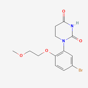 molecular formula C13H15BrN2O4 B13490730 1-[5-Bromo-2-(2-methoxyethoxy)phenyl]hexahydropyrimidine-2,4-dione 