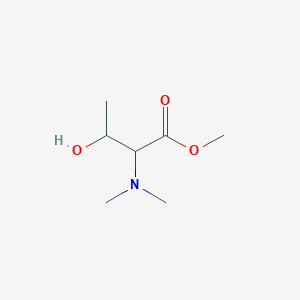 molecular formula C7H15NO3 B13490787 Methyl 2-(dimethylamino)-3-hydroxybutanoate 