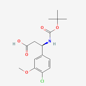 (R)-3-((tert-Butoxycarbonyl)amino)-3-(4-chloro-3-methoxyphenyl)propanoic acid