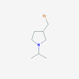 molecular formula C8H16BrN B13490825 3-(Bromomethyl)-1-(propan-2-yl)pyrrolidine 