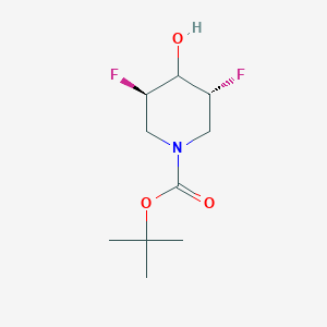 rac-tert-butyl (3R,5R)-3,5-difluoro-4-hydroxypiperidine-1-carboxylate