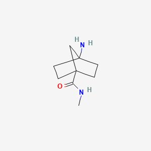 molecular formula C9H16N2O B13490846 4-amino-N-methylbicyclo[2.2.1]heptane-1-carboxamide 