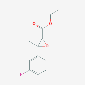 molecular formula C12H13FO3 B13490885 Ethyl 3-(3-fluorophenyl)-3-methyloxirane-2-carboxylate 