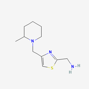 (4-((2-Methylpiperidin-1-yl)methyl)thiazol-2-yl)methanamine