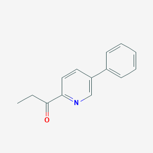 molecular formula C14H13NO B13490897 1-(5-Phenylpyridin-2-yl)propan-1-one 