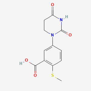 5-(2,4-Dioxohexahydropyrimidin-1-yl)-2-methylsulfanyl-benzoic acid