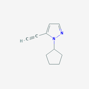 molecular formula C10H12N2 B13490900 1-cyclopentyl-5-ethynyl-1H-pyrazole 