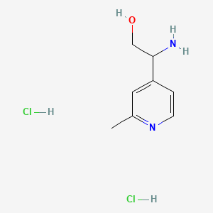 molecular formula C8H14Cl2N2O B13490907 2-Amino-2-(2-methylpyridin-4-yl)ethan-1-ol dihydrochloride 