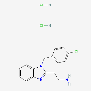 2-{1-[(4-chlorophenyl)methyl]-1H-1,3-benzodiazol-2-yl}ethan-1-amine dihydrochloride