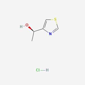 molecular formula C5H8ClNOS B13490928 (1R)-1-(1,3-thiazol-4-yl)ethan-1-ol hydrochloride 